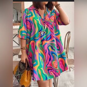 Multi color dress. Plus size 3xl